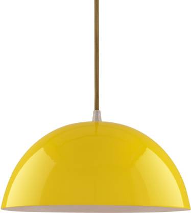 Homesake Metallic Yellow Glossy Pendant, Yellow Light Fixtures