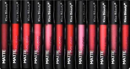 Kiss Beauty Matte Lipgloss Pack Of 12 Price In India Buy Kiss Beauty Matte Lipgloss Pack Of 12 Online In India Reviews Ratings Features Flipkart Com
