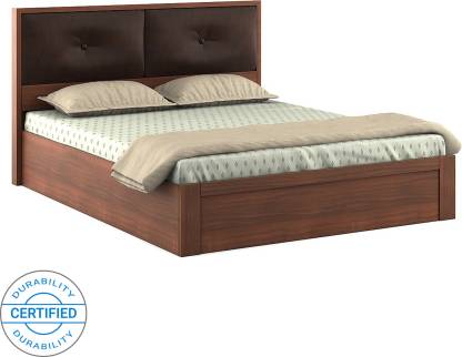 Rigato Walnut Color Engineered Wood Queen Drawer Bed – Spacewood