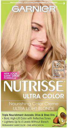 GARNIER Nutrisse Ultra Color Nourishing Hair Color Creme, LB1 Ultra Light  Cool Blonde (Packaging May Vary) , Ultra Light Blonde - Price in India, Buy GARNIER  Nutrisse Ultra Color Nourishing Hair Color