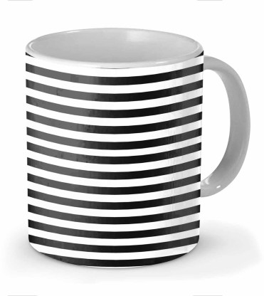 black and white ceramic mugs