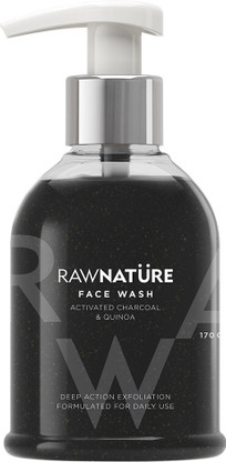 raw nature charcoal face wash