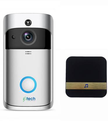Ifitech Wifi Rechargeable Video Doorbell Smart Doorbell 720p Hd Security Camera With Chime Micro Sd