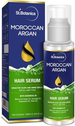 StBotanica Moroccan Argan Hair Serum - Nourishing, Conditioning and Frizz Control Serum - No Sulphates, Paraben