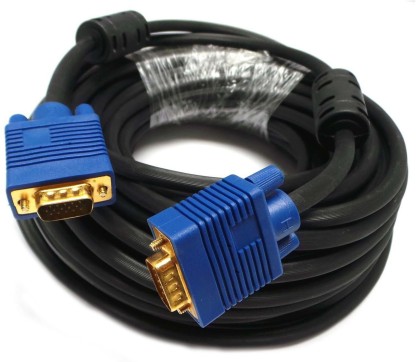Bairu Sara-u Câble dextension VGA 15 broches mâle vers mâle compatible avec PC et ordinateur portable HDTV Projecteur 10 m 