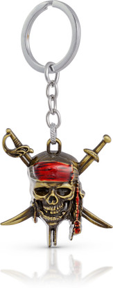 Caribbean Skull Keychain Key Chain 