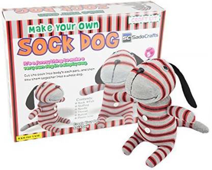 SadoCrafts Sew Your Own Educational Stuffed Animal Toy - Diy Dog Sock Doll  Sewing Kit Arts And Craft Kit For Kids - Sew Your Own Educational Stuffed  Animal Toy - Diy Dog