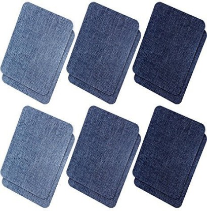 Denim-3x60,Dark Blue Jeans and Clothing Repair and Decoration Kit, KING MOUNTAIN Iron-on Repair Patch,3x60,100% Cotton Denim Iron-on Repair Patch 