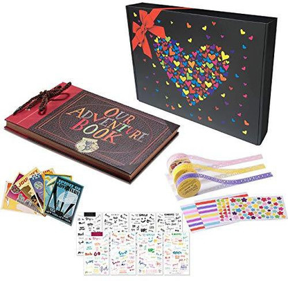 aggiornamento 10 fogli di ricambio vuoti per Pulaisen Our Adventure Book Pixar Up Handmade DIY Family Scrapbook con copertina colorata 