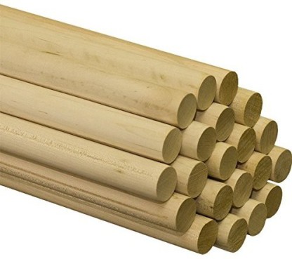 for Crafts and DIYers Dowel Rods Wood Sticks Wooden Dowel Rods 3/4 x 36 Inch Unfinished Hardwood Sticks 5 Pieces by Woodpeckers 