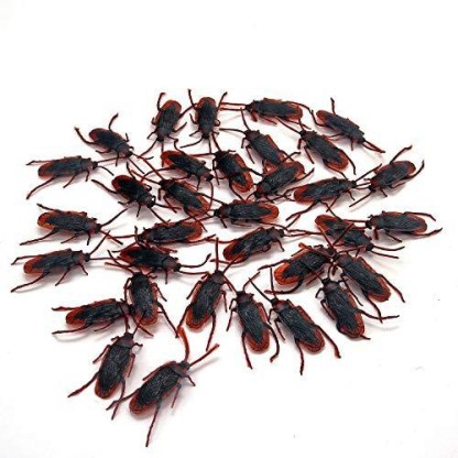 WeiMay 15 Pezzi Reali Prank novità Realistici di Plastica Bug Falsi Scarafaggi per Halloween Festa e Decorazione Fake Roaches 