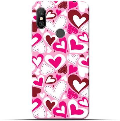 Saavre Back Cover for Colorful Hearts for REDMI NOTE 6 PRO