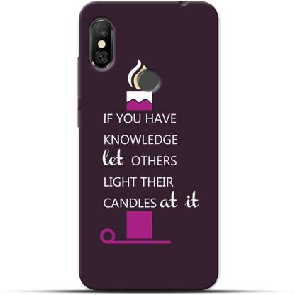 Saavre Back Cover for Spread Your Knowledge for REDMI NOTE 6 PRO