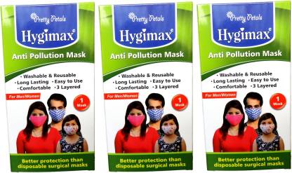 Hygimax Anti-Pollution Mask Set of 3 For 01 Men and Women