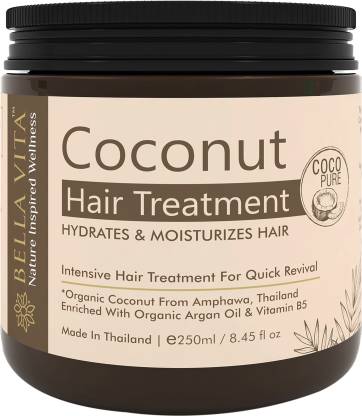 Bella vita organic CocoPure Organic Coconut & Argan Oil Hair Spa Cream  Masque, 250 ml Treatment