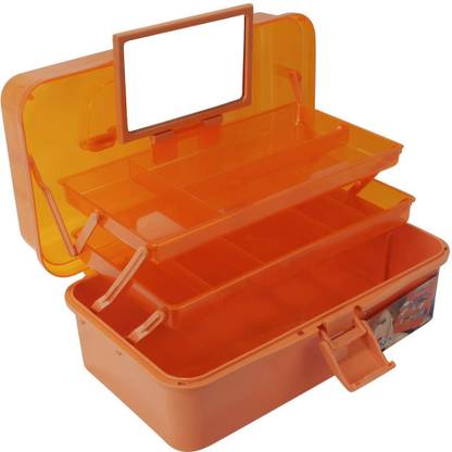 HOKiPO 3 Layer Makeup Boxes for Storage with Compartment Tray, Orange Make up, Hair Accessories, Jewellery Vanity Box Price in India - Buy HOKiPO 3 Layer Makeup Boxes for Storage with Compartment HOKiPO 3 Layer Makeup Boxes for Storage with Compartment Tray, Orange Make up, Hair Accessories, Jewellery Vanity Box Price in India - Buy HOKiPO 3 Layer Makeup Boxes for Storage with Compartment