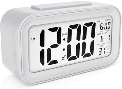 Efinito Digital Smart Alarm With Automatic Sensor Backlight Snooze Date And Temperature For Home Office White Clock In India Efinito Digital Smart Alarm With, Alarm Clock Backlight