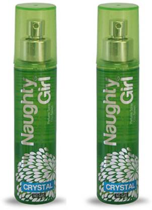 Naughty Girl CRYSTAL Perfume Spray for Women- Pack of 2 (135ml each) Perfume  -  135 ml