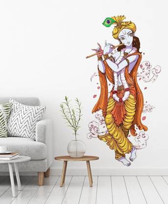 Khirki Medium Lord Krishna With Flute Pvc Vinyl Wall Price In India Buy Khirki Medium Lord Krishna With Flute Pvc Vinyl Wall Online At Flipkart Com