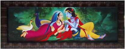 Art Collection Lord Krishna Radha Krishna Painting With Frame Radha Krishna Wall Painting With Frame Radha