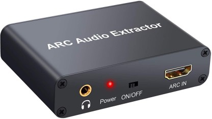 Arc Audio HDMI-compatible ARC Audio Extractor Converter Adapter for Optical Fiber Coa G-UK 