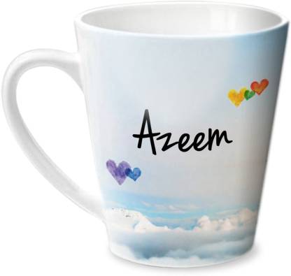 HOT MUGGS Simply Love You Azeem Conical Ceramic Coffee Mug Price in India -  Buy HOT MUGGS Simply Love You Azeem Conical Ceramic Coffee Mug online at  
