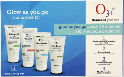 o3  shine and glow facial kit price