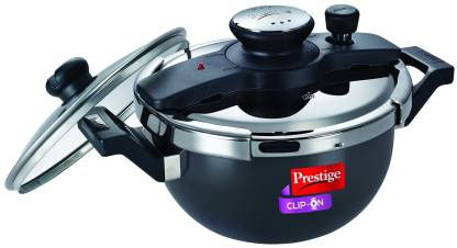 Prestige clip-on Cooker and kadai 3.5 L Induction Bottom Pressure Cooker