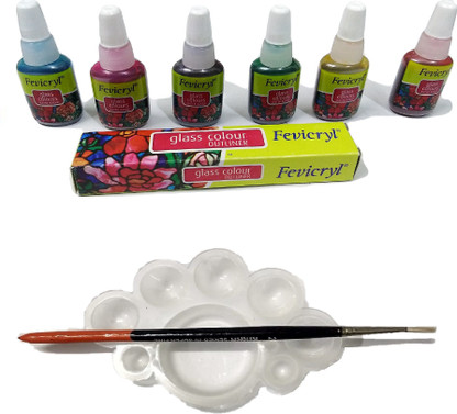 fevicryl 6 Shades glass color set 