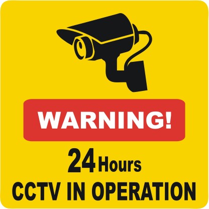 Caution CCTV In Operation Warning  Sign 34 Cm x 24 Cm 