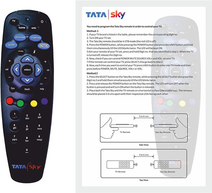 tata sky remote using phone