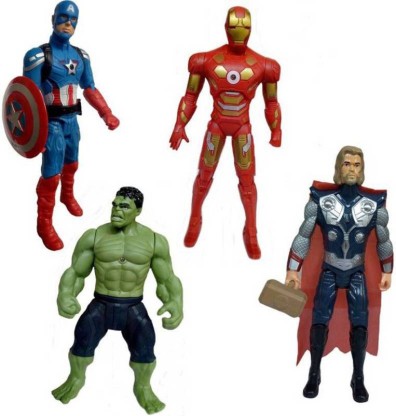 1pcs Toy Action Figure Thor Iron Man Captain America  28 cm SuperHeroes Marvel 