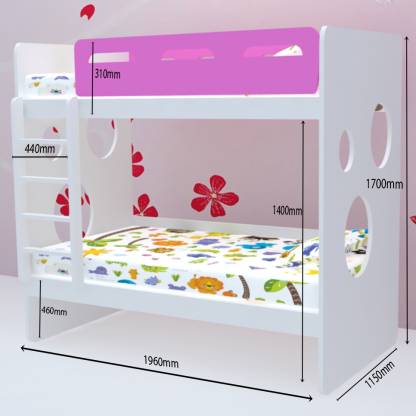 Lillyput 41 Engineered Wood Bunk Bed, Pvc Bunk Bed
