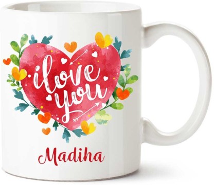 I Love You Madiha Mini Heart Tin Gift For I Heart Madiha With Chocolates 