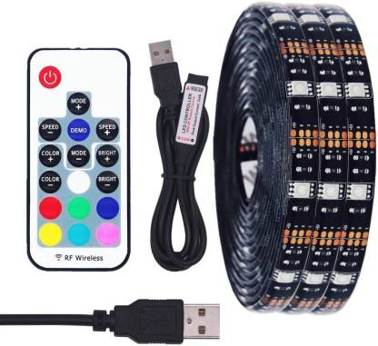 amiciVision USB 5V 5050 RGB LED Strip 2 Meters, with RF Remote For TV Background 5050 RGB 2m Led Price in India - Buy amiciVision USB 5V 5050 RGB LED Strip