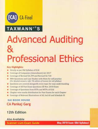 Taxmann's Advanced Auditing & Professional Ethics (CA-Final) by Pankaj Garg (Old Syllabus)