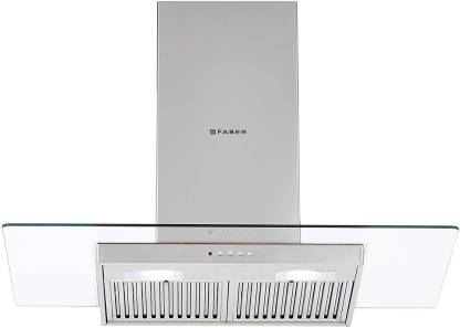 Faber Hood Glassy 3D T2S2 LTW 90 Wall Mounted Chimney