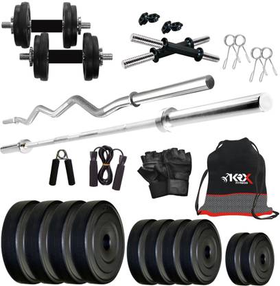 Krx 50 Kg Pvc 50kg Combo 2 Sl Home Gym Combo Price In India Buy Krx 50 Kg Pvc 50kg Combo 2 Sl Home Gym Combo Online At Flipkart Com