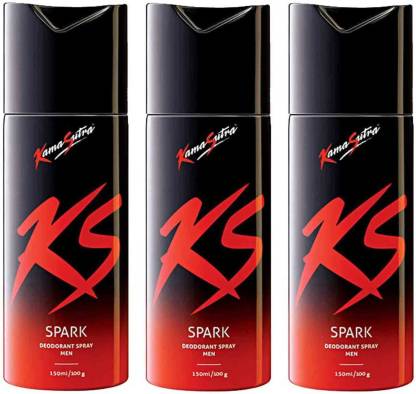 Kamasutra KS Deodorant Spark - Set of 3 Deodorant Spray  -  For Men & Women