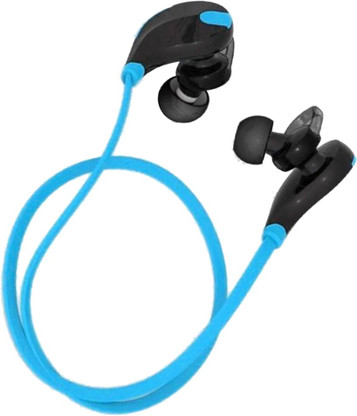 sky blue earphones