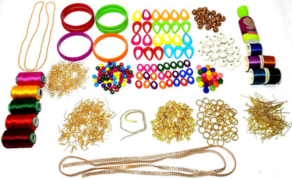 Silk thread earrings making kit sale