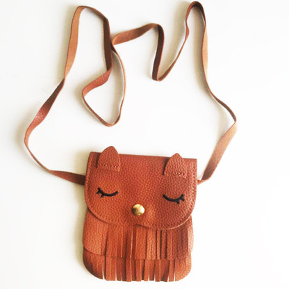 Leather handbag with eyes clearance