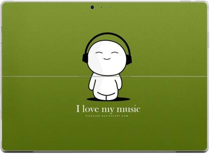 GADGETS WRAP GW23472 Surface Pro 3 Printed love music Skin Top Only Vinyl Laptop Decal 12