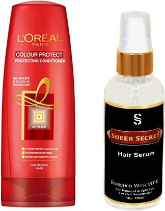 Sheer Secret HAIR SERUM 100 ML and LOREAL CONDITIONER COLOUR PROTECT 175ML  Price in India - Buy Sheer Secret HAIR SERUM 100 ML and LOREAL CONDITIONER  COLOUR PROTECT 175ML online at 
