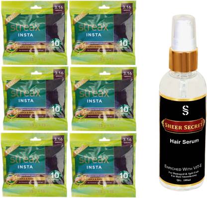 Streax 6 INSTA BURGUNDY HAIR COLOUR POUCH NO. with SHEER SECRET HAIR SERUM Price in India - Buy Streax 6 INSTA BURGUNDY HAIR COLOUR POUCH NO. with SHEER SECRET HAIR Streax 6 INSTA BURGUNDY HAIR COLOUR POUCH NO. with SHEER SECRET HAIR SERUM Price in India - Buy Streax 6 INSTA BURGUNDY HAIR COLOUR POUCH NO. with SHEER SECRET HAIR