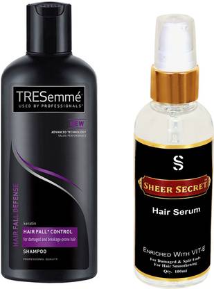 TRESemme HAIR FALL DEFENSE SHAMPOO with SHEER SECRET SERUM Price in India - Buy TRESemme HAIR FALL DEFENSE SHAMPOO with SHEER SECRET SERUM online at TRESemme HAIR FALL DEFENSE SHAMPOO with SHEER SECRET SERUM Price in India - Buy TRESemme HAIR FALL DEFENSE SHAMPOO with SHEER SECRET SERUM online at