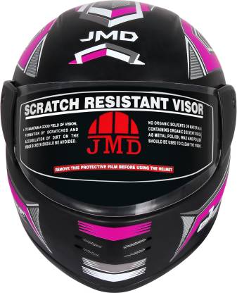 JMD ELEGANT Permium Decor D1 Black (PINK MATT, L) Motorbike Helmet