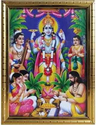 Puja N Pujari Lord Satyanarayana Swamy Photo (Small) Religious Frame Price  in India - Buy Puja N Pujari Lord Satyanarayana Swamy Photo (Small)  Religious Frame online at 