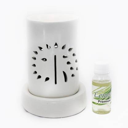 Bright Shop Electric Aroma Diffuser Set Pipe Shape White Color with 60ml Fragrance Oil Diffuser Set