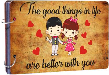 Studio Shubham Good Things In Life Are Better With You Valentines Day Gift Wooden Photo Album 26cmx16cmx4cm Album Price In India Buy Studio Shubham Good Things In Life Are Better With You